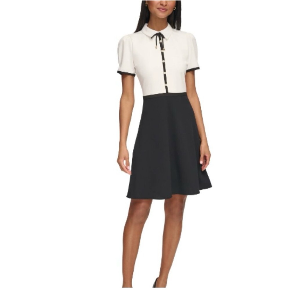 Karl Lagerfeld Black and White A-Line Dress New without tag